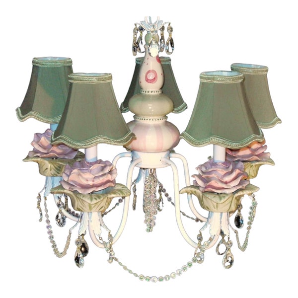 Shabby Chic Chandelier - Etsy