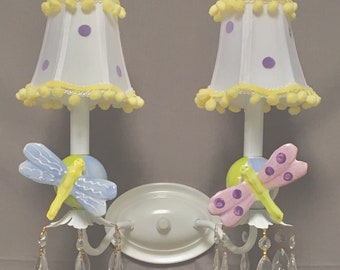 Chidren’s Sconce - Dragonfly Light - Nursery Sconce - Whimsical Lighting