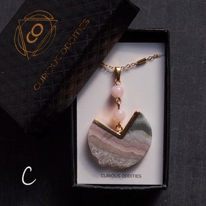 Pink pendulum necklace, Rose quartz statement necklace, Raw quartz jewelry, Gift for mom, Boho jewelry, Geometric Jewelry, Pastel agate Starr necklace C