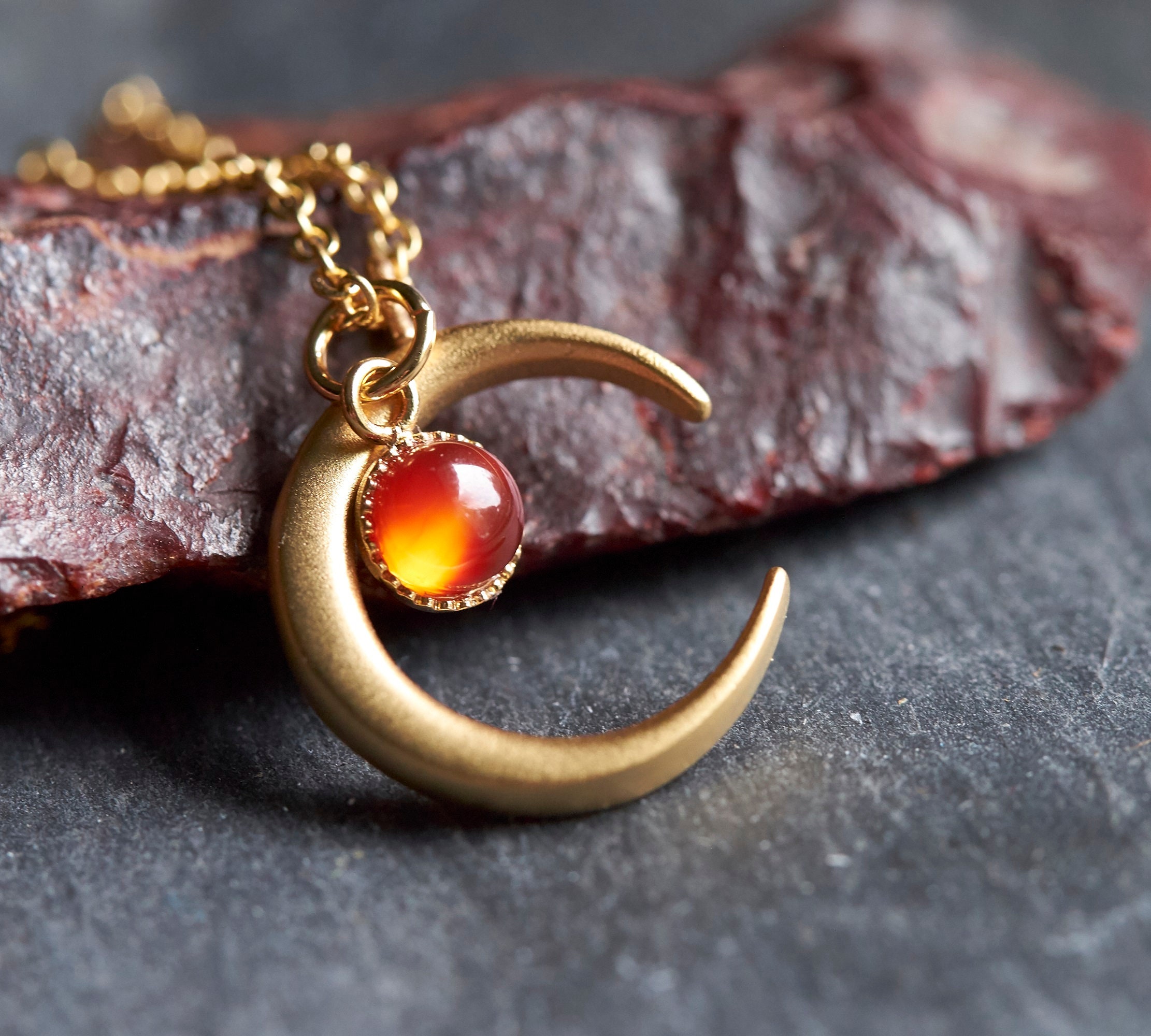 Brooklyn Half Moon with Pavé Diamond V Necklace – Ashley Schenkein Jewelry  Design