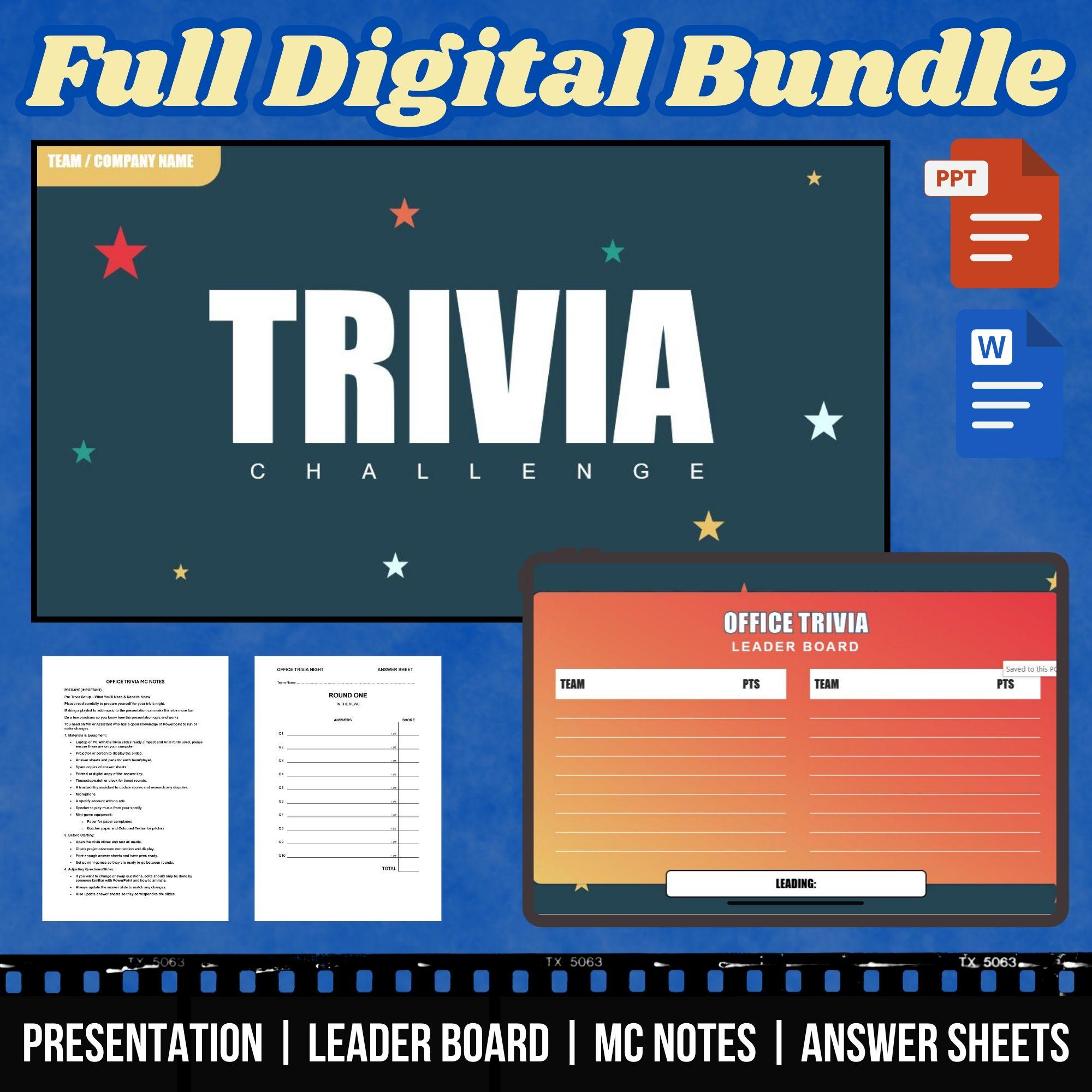 Office Trivia Powerpoint Game Corporate Quiz Event Icebreaker ...