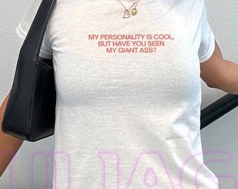 Y2K Slogan Baby Tee – Funny Retro 90s Aesthetic