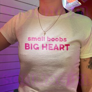 Big Heart Baby Tee | Y2K Style Baby Shirt | Funny Graphic Tee | Retro 2000s Aesthetic | Girl Tshirt