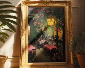 Después de horas - Retrato de pintura impresionista, lámina para pared, arte de gran formato para galería, 24x36, 20x30, 16x24, 12x18, impresión artística.