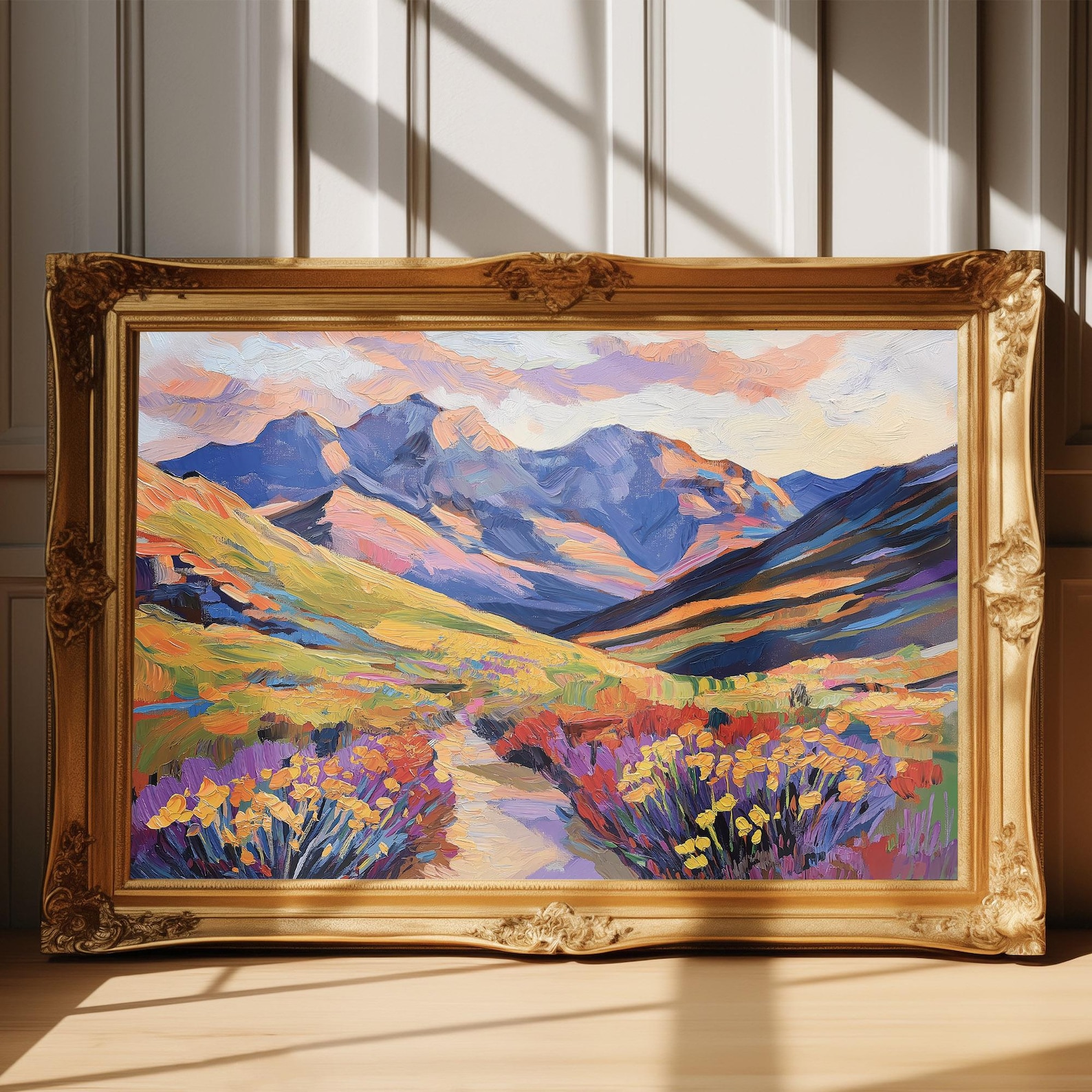 Rocky Mountain Wildflower Painting, Colorado Landscape Art Print ...