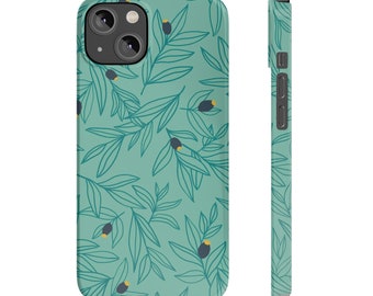 Berry Leaf Slim Phone Cases, Case-Mate