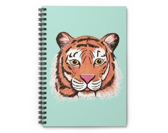 Tiger Portrait Spiral Notebook - Ruled Line 6" x 8"