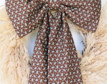 Large Fabric Bow for Wreath Fall Bow Autumn Bow Thanksgiving Bow Home Decor Fall Decor Oversized Bow Hickory Hollow Large Fabric Bow