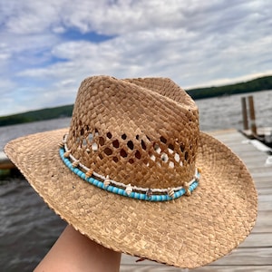 Beaded Cowgirl Hat - “Dockside Dreamer”