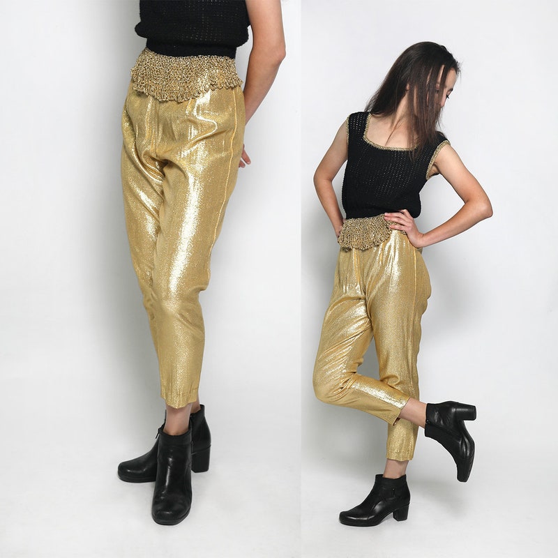 1647 Grey Check Cigarette Pants