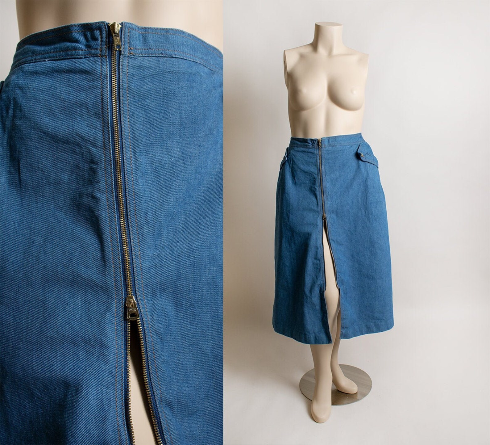 1980s jean skirt