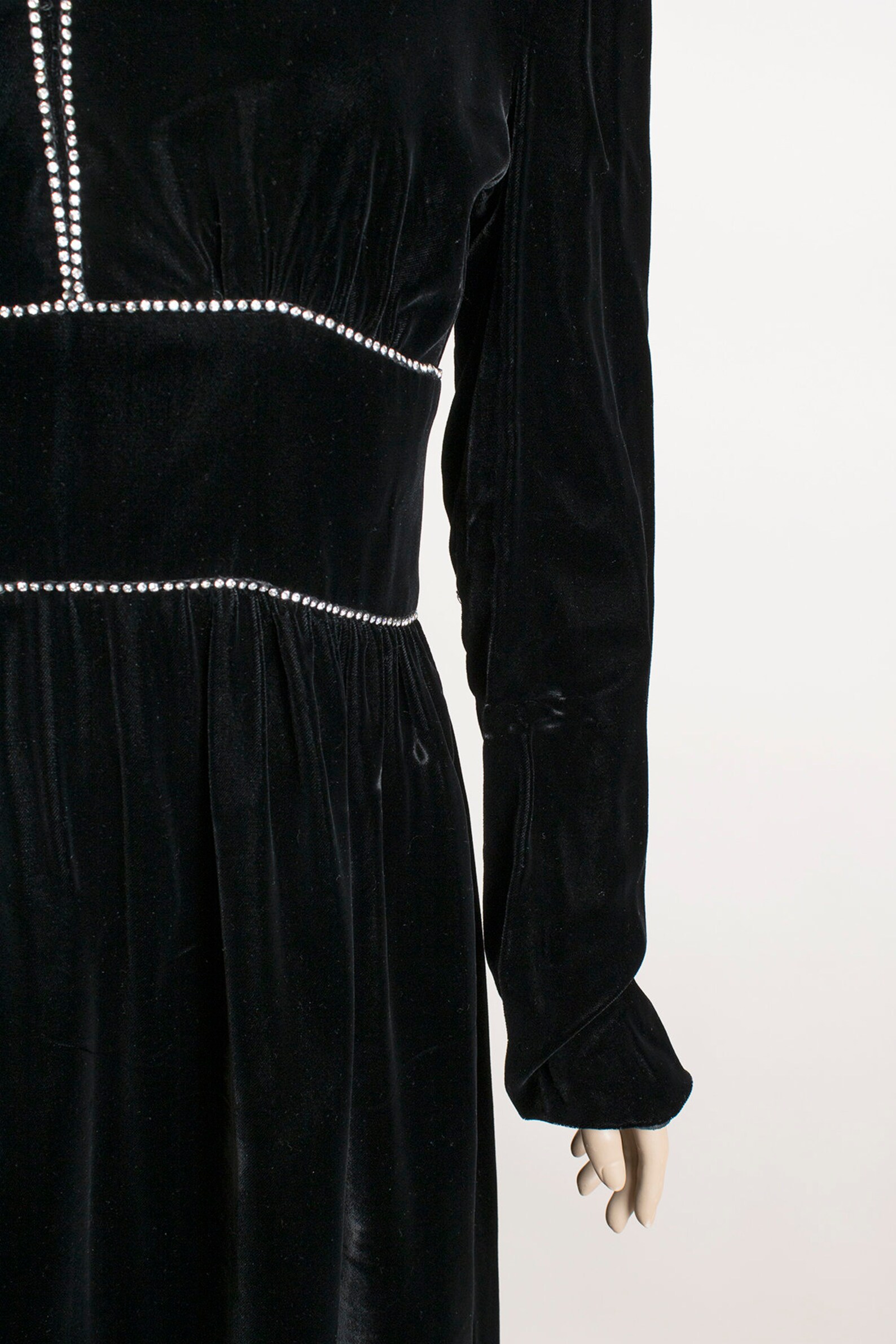 1970s Victor Costa Romantica Sequin Dress