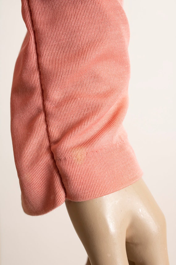 Vintage 1970s Ballet Top - Soft Dusty Salmon Rose… - image 10