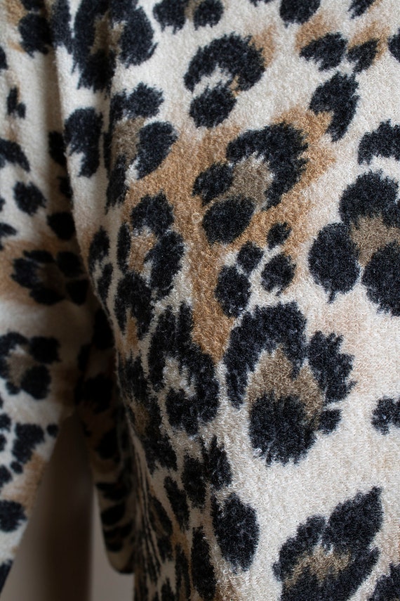 Vintage Lucie Ann Leopard Print Terry Cloth Top -… - image 7