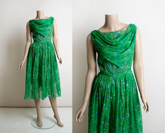 emerald green tea length dress