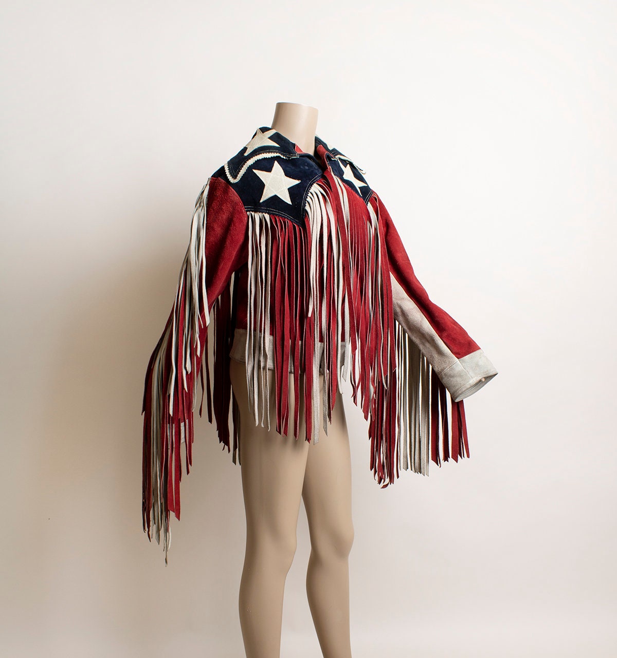 STARS&STRIPES fringe design suède jacket STARS&STRIPES fringe design suède jacket
