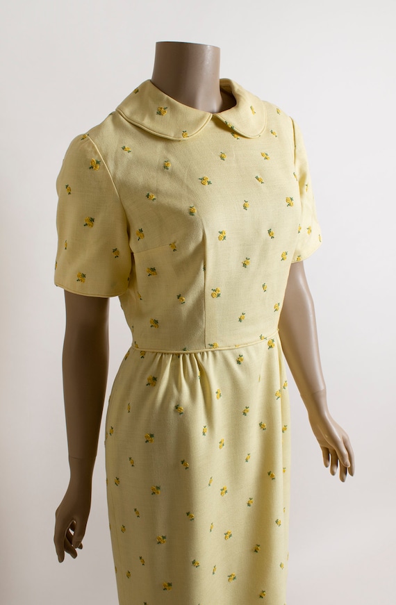60’s Yellow Calico Cotton Day Dress main image 1