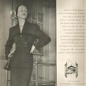 Vintage 1940s Lilli Ann Suit Light Khaki Beige Pleat Jacket and Pencil ...
