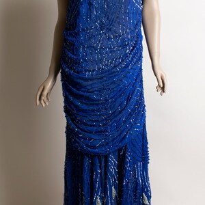 14249 Purple Silvery Draped Batwing Dress