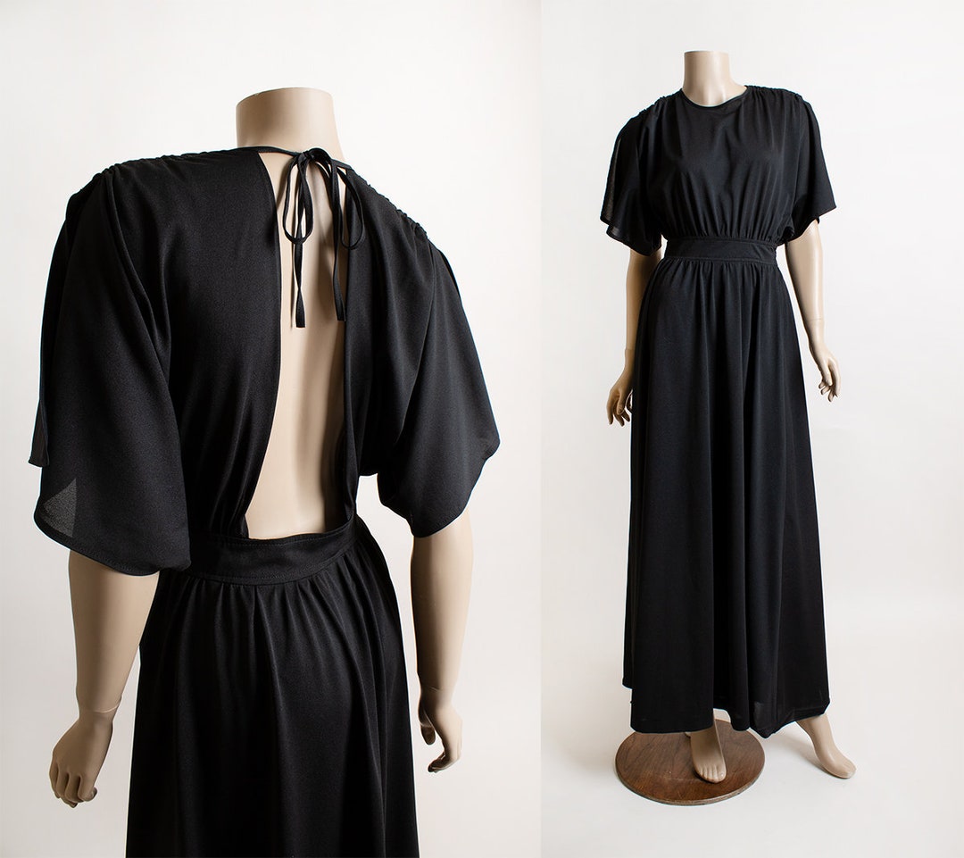 HIGH NECK DRESS WITH BACK NECK TIE A NIGHT IN THE 90S main image 1