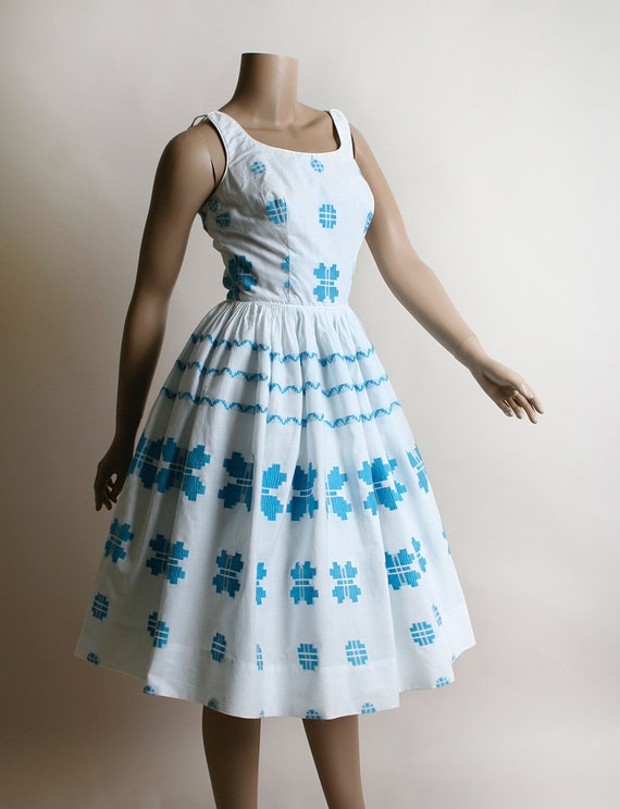 Vintage 1950s Dress - Candy Jones Butterfly Borde… - image 6
