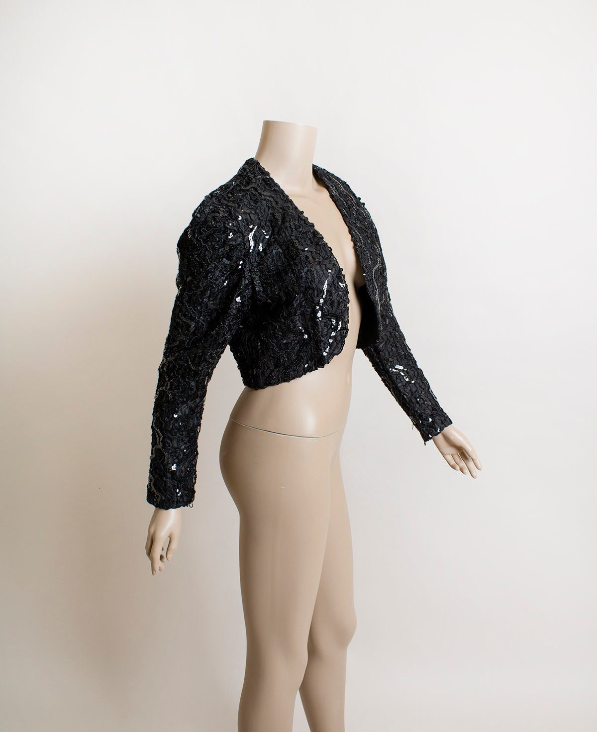 Karen Lucas Niki 80s 黒ベロアドレス vintage USA Vintage Karen Lucas for Niki Black Velvet Sparkly Button up
