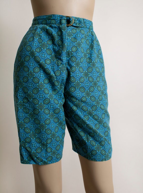 Vintage 1950s Cotton Shorts - Bermuda Knee Length… - image 6