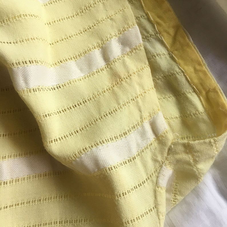 Vintage 1950s Dress Pastel Lemon Yellow & White Striped - Etsy