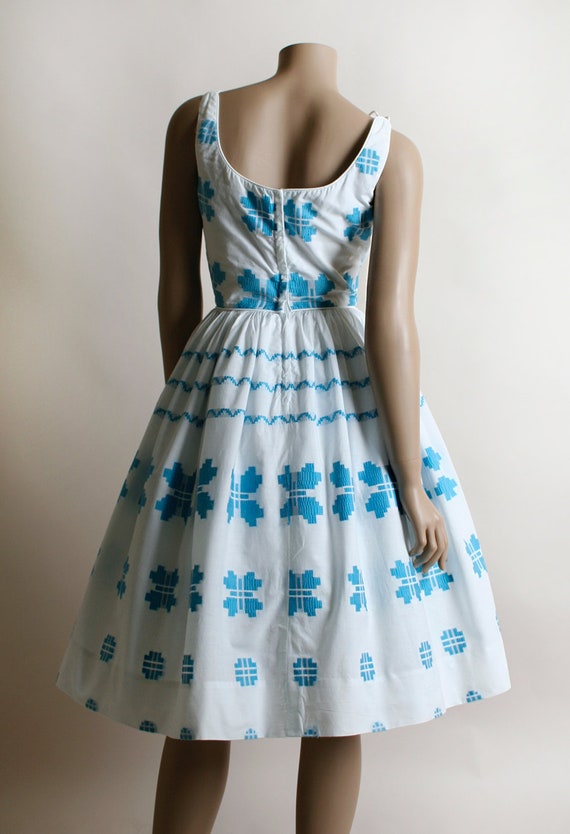 Vintage 1950s Dress - Candy Jones Butterfly Borde… - image 4