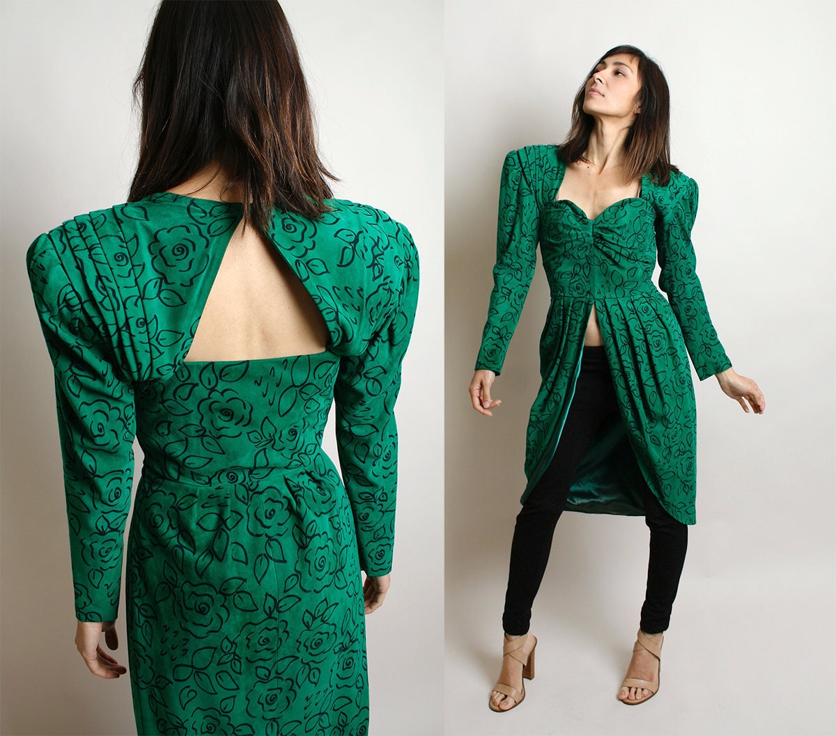 flower green dress 1930S Green Flower Embroidered Lace Angel Spaghetti Strap Satin Dress –  Jolly Vintage