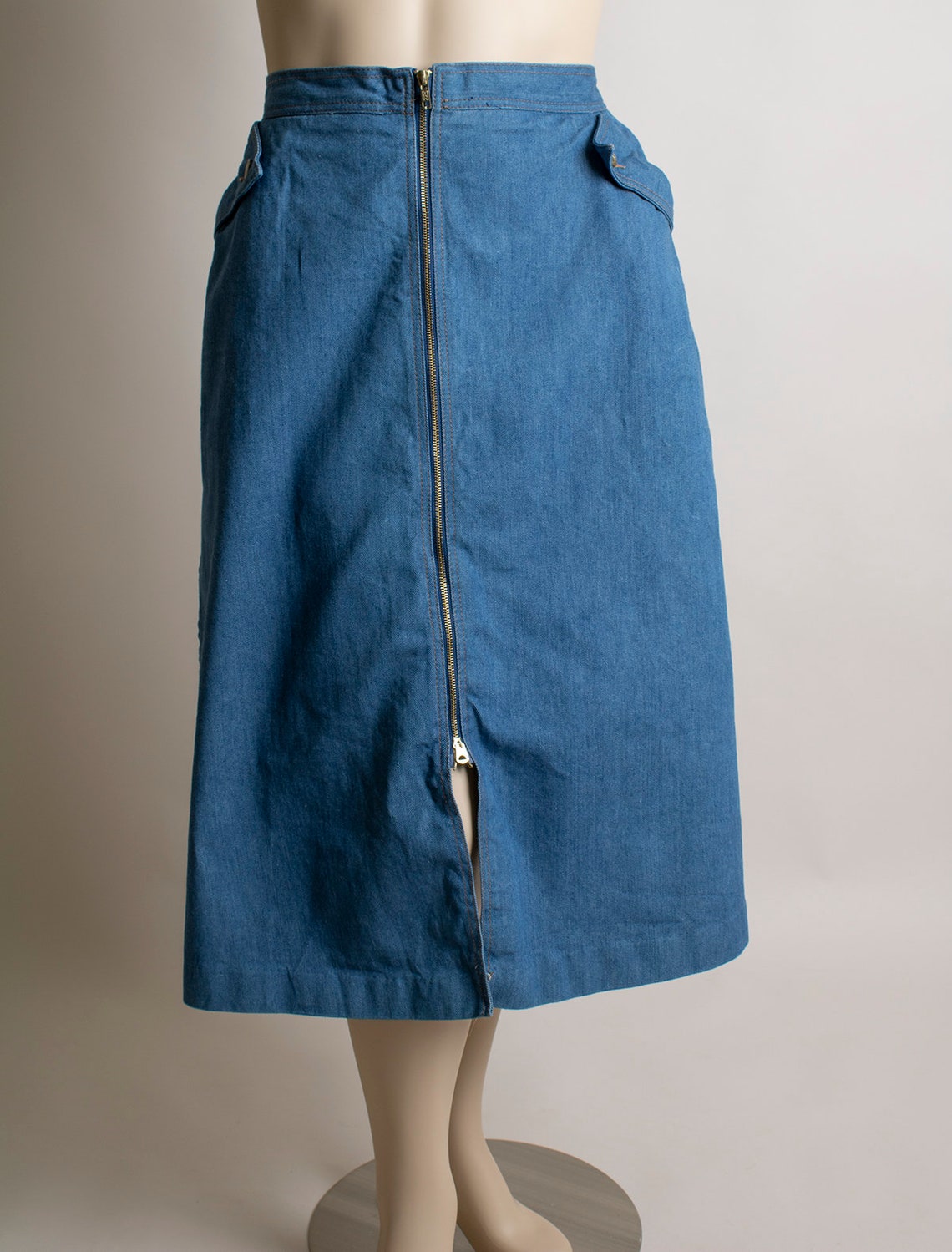 1980s jean skirt