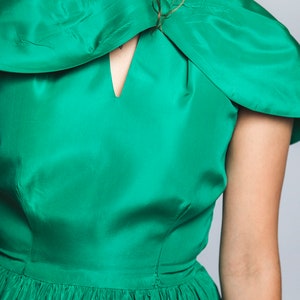Vintage 1950s Dress & Capelet Emerald Green Evening Halter - Etsy