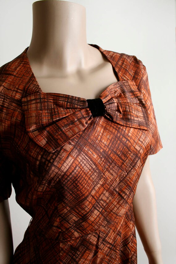 Vintage 1960s Dress - Autumn Rust Evening Cocktai… - image 5