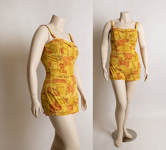 Vintage 1950s Catalina Bathing Suit - Golden Yello