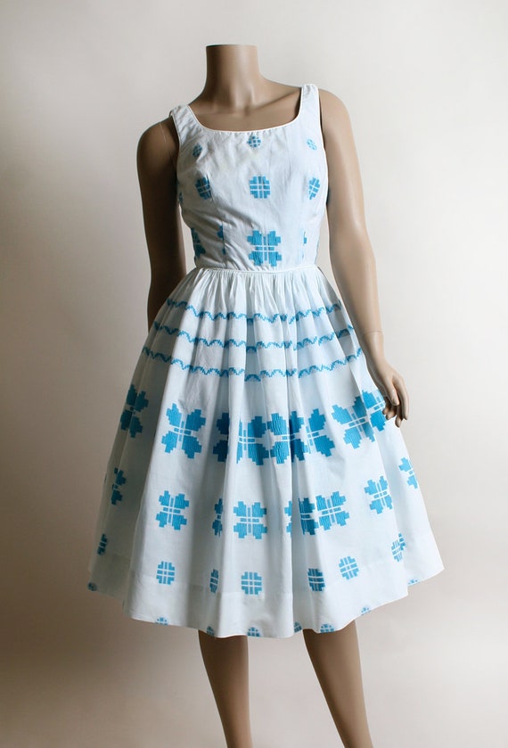 Vintage 1950s Dress - Candy Jones Butterfly Borde… - image 2