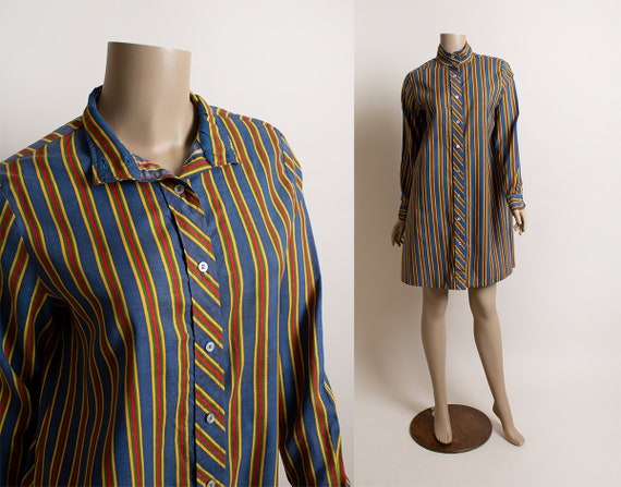 Vintage 1960s Joseph Magnin Shirtdress - Oversize… - image 1