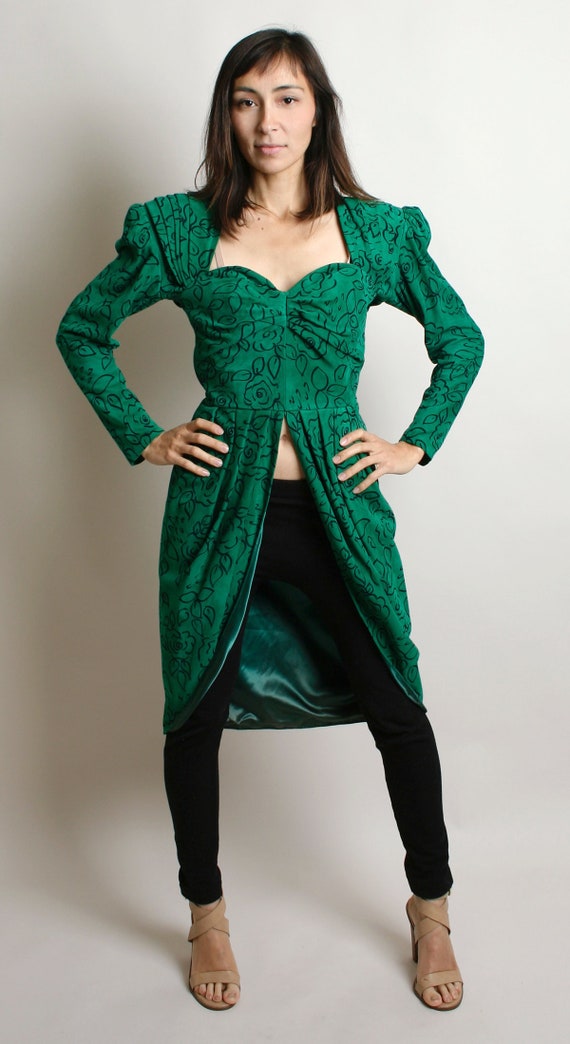 emerald green suede dress