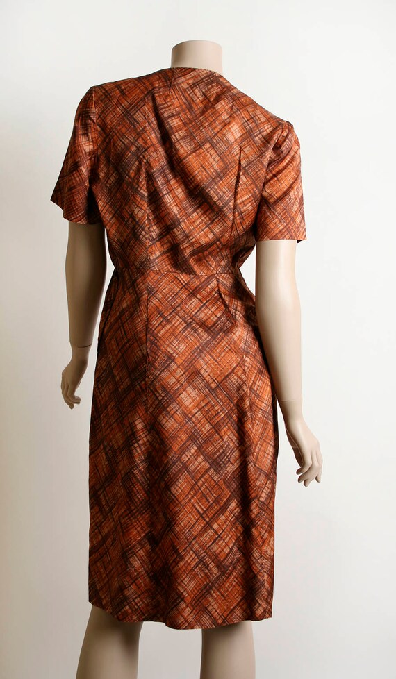 Vintage 1960s Dress - Autumn Rust Evening Cocktai… - image 4