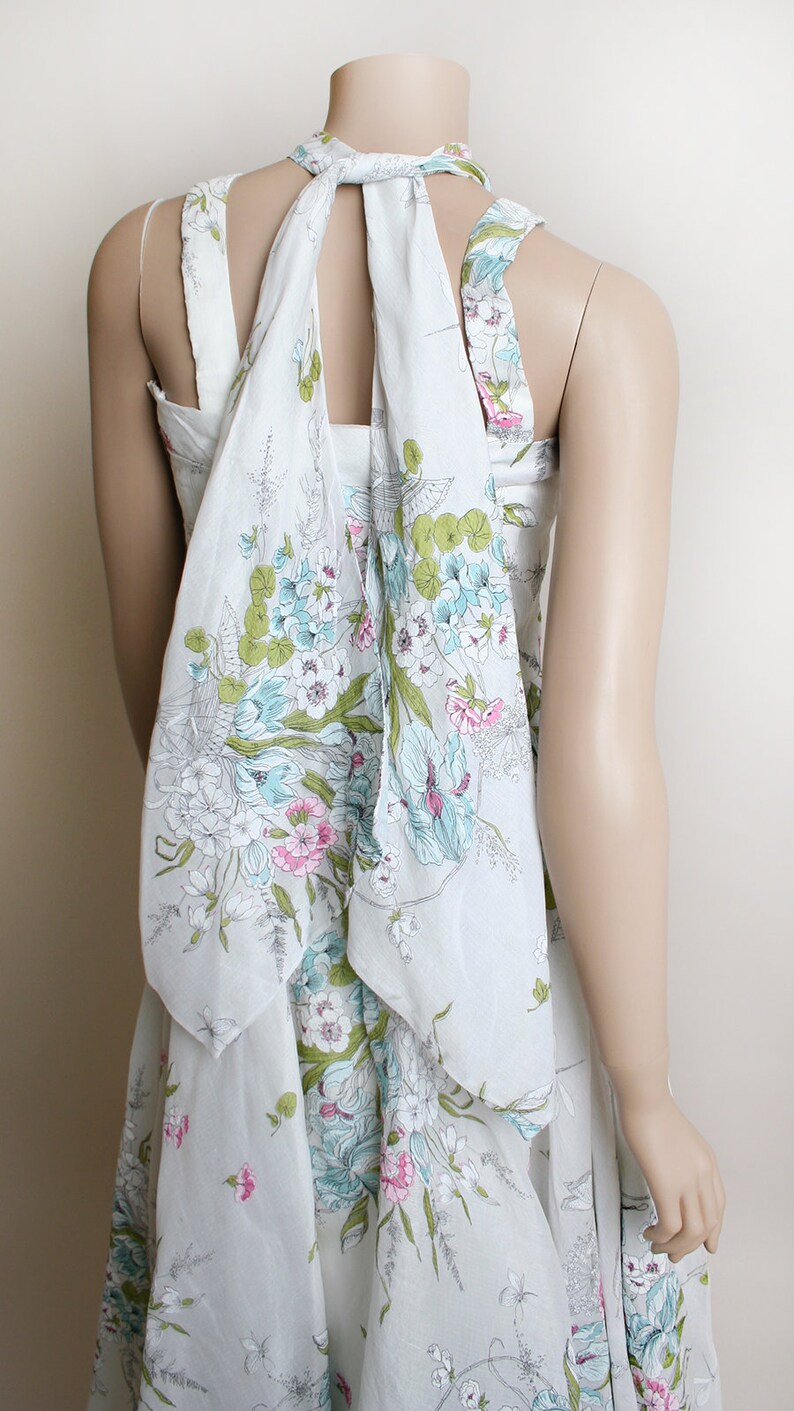 XXL 1950s Day Dress Semi-Sheer Casual Lightweight Volup Novelty Print