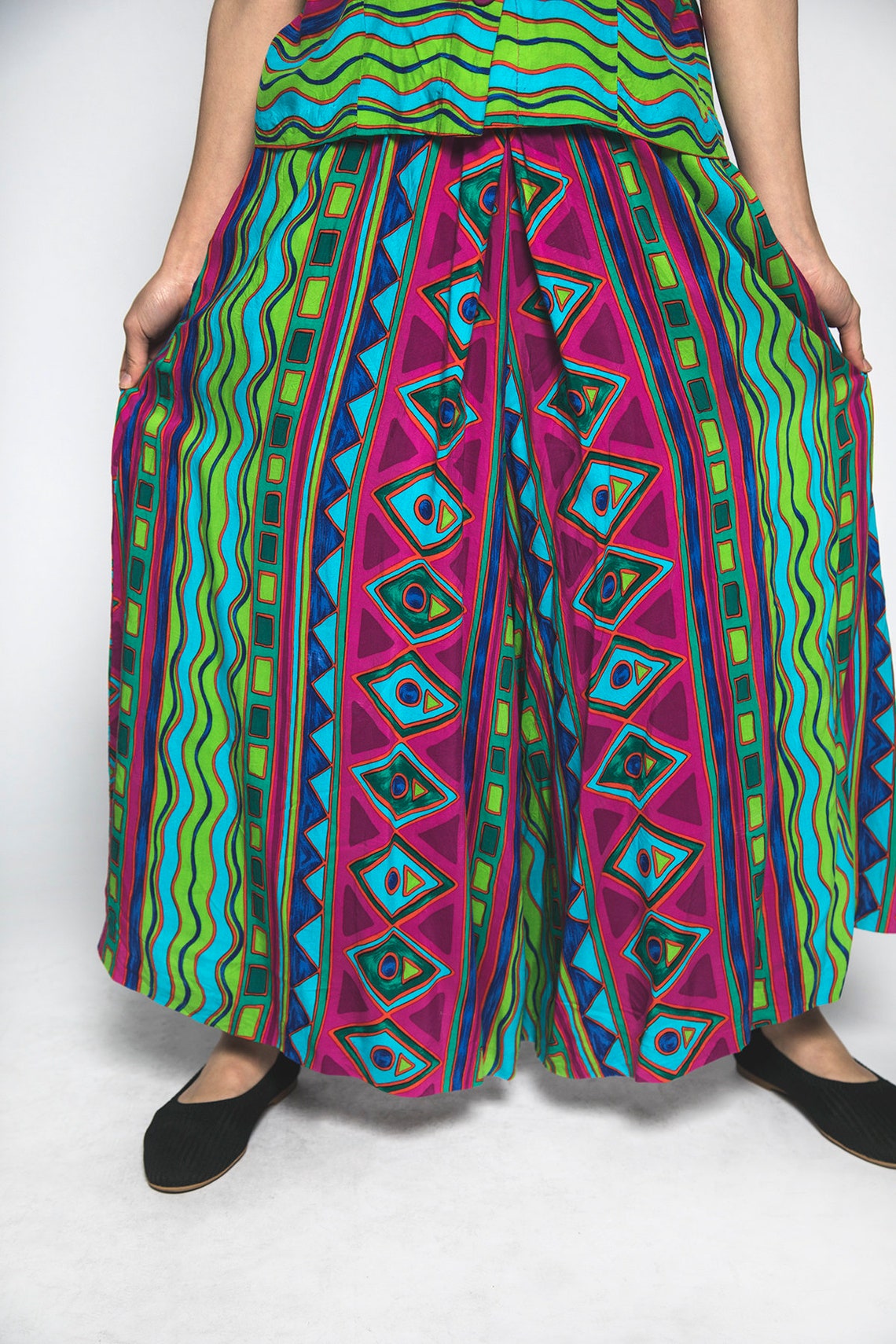 FLORAL PRINT BLOUSE AND PANTS SET main image 1