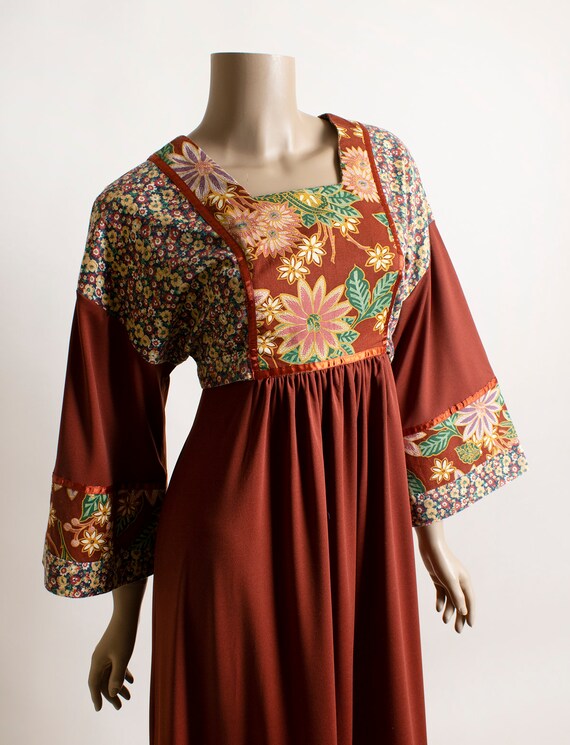 Vintage 1970s Maxi Prairie Dress Young Edwardian … - image 6