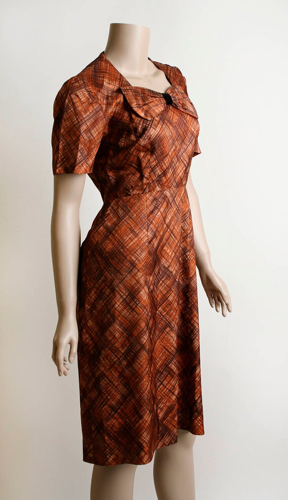 Vintage 1960s Dress - Autumn Rust Evening Cocktai… - image 3