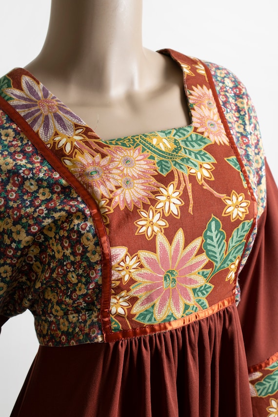 Vintage 1970s Maxi Prairie Dress Young Edwardian … - image 7