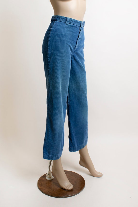 Vintage 1970s Blue Corduroy Pants Dittos Flare Leg … Gem