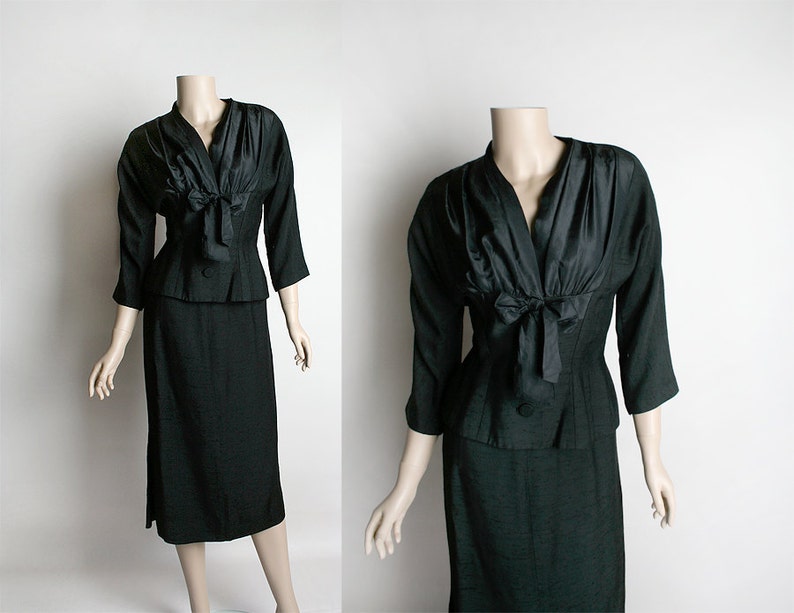 black two piece skirt and top
