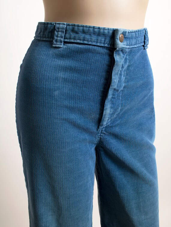 Vintage 1970s Blue Corduroy Pants Dittos Flare Leg … Gem