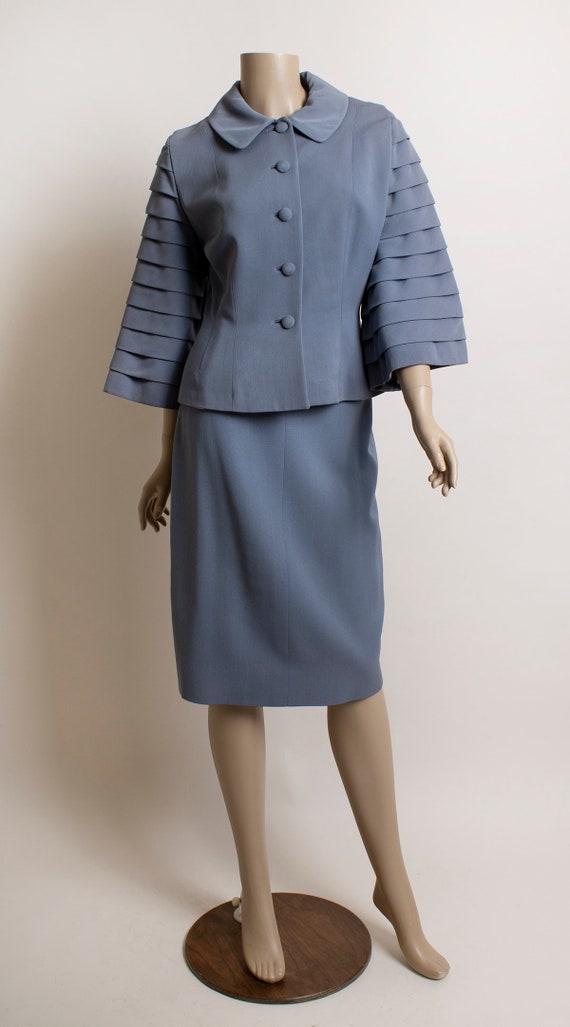 Vintage 1960s Lilli Ann Skirt Suit - Pleated Tier… - image 2