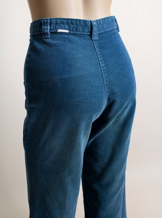 Vintage 1970s Blue Corduroy Pants Dittos Flare Leg … Gem