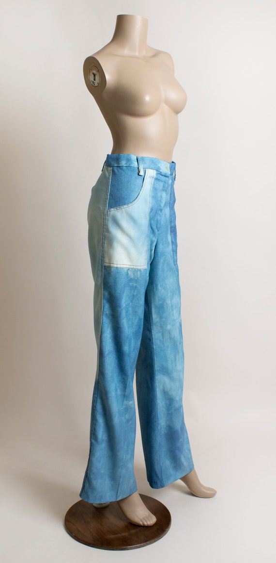 Vintage 1970s Jacket & Flare Pants Set - Blue Sky… - image 8