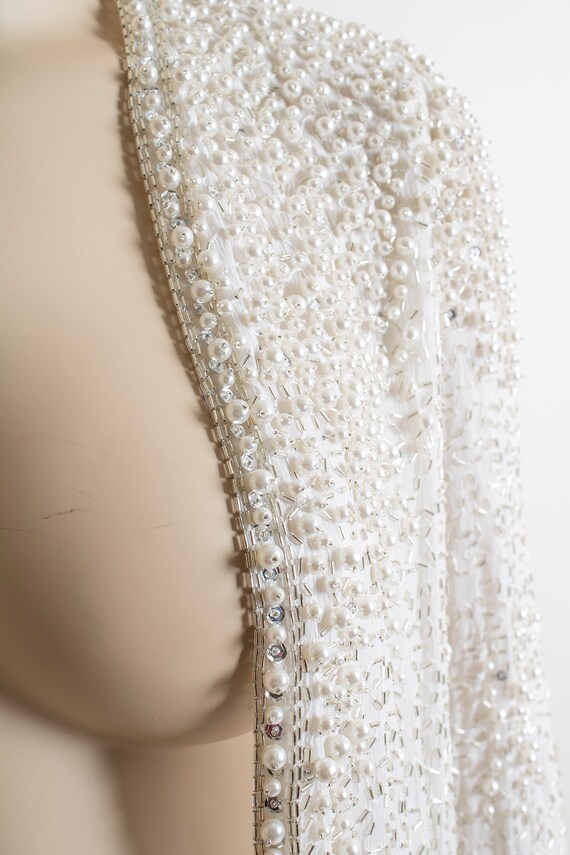 Vintage Pearl Beaded Silk Cardigan Top - Saks Fif… - image 6